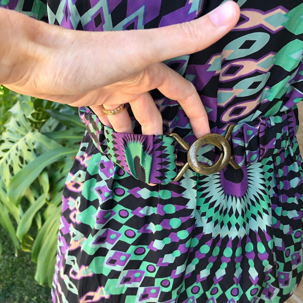 Bellatrix Multi Color Silk Dress - Picture 7 of 10